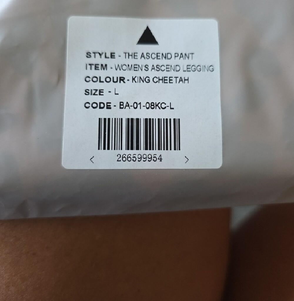 NWOT Balance/Vitality King Cheetah Ascend Leggings - Black on Tan - Picture 10 of 10